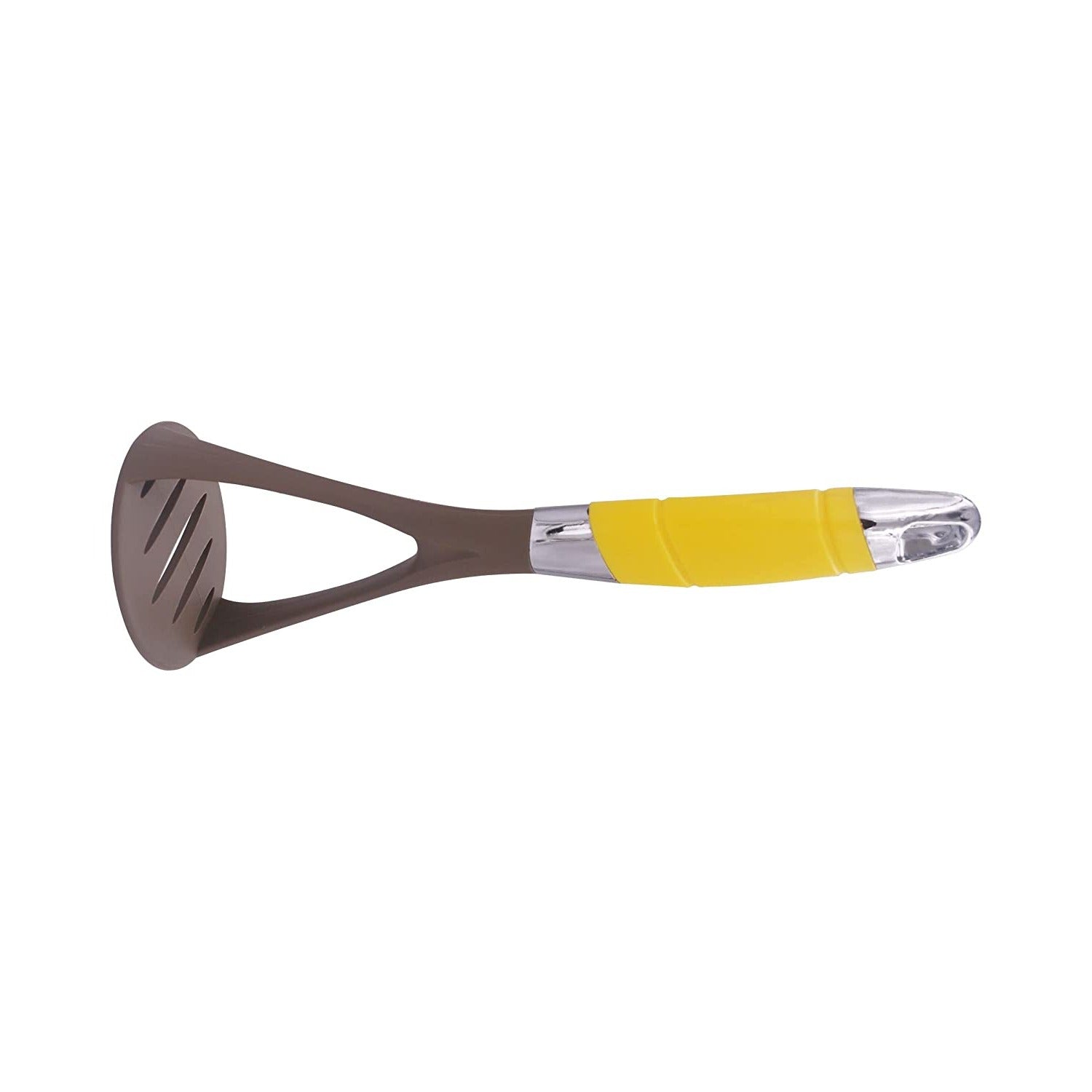 Classy Touch Nylon Potato Solid Masher - CT498 | Grey & Yellow