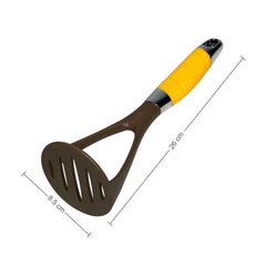 Classy Touch Nylon Potato Solid Masher - CT498 | Grey & Yellow