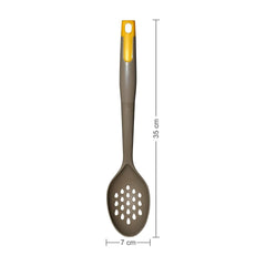 Classy Touch Nylon Slotted Serving Spoon - CT502 | Grey & Yellow