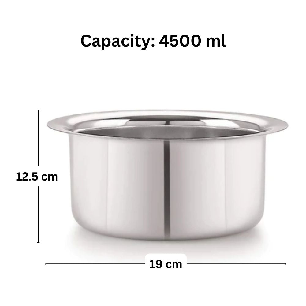 Bengani Stainless Steel Tope 20 Gauge Flat Bottom | 1 Pc