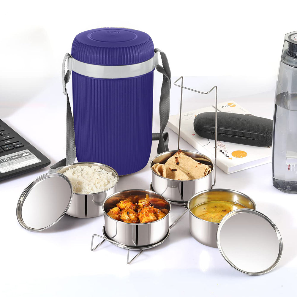 Cello Wow Insulated Lunch Box with Stainless Steel Container | Office Tiffin