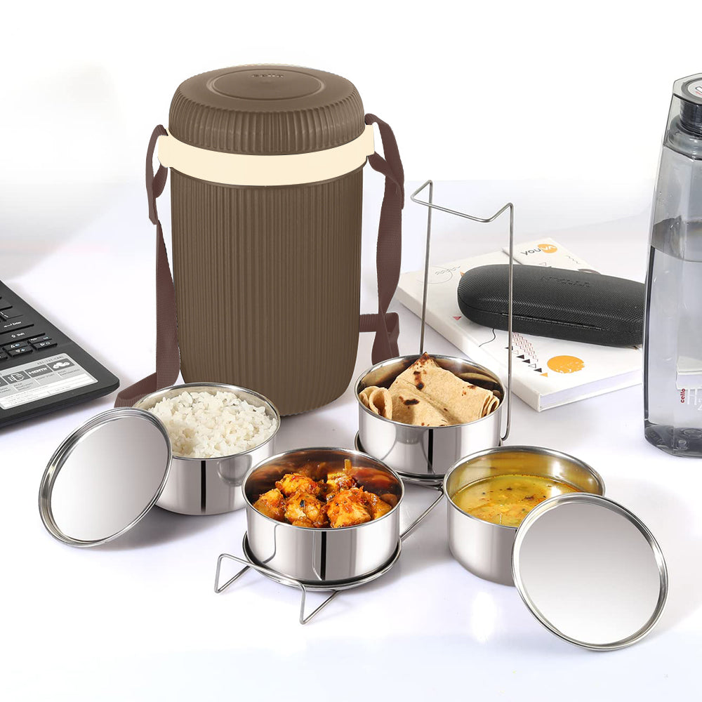 Cello Wow Insulated Lunch Box with Stainless Steel Container | Office Tiffin