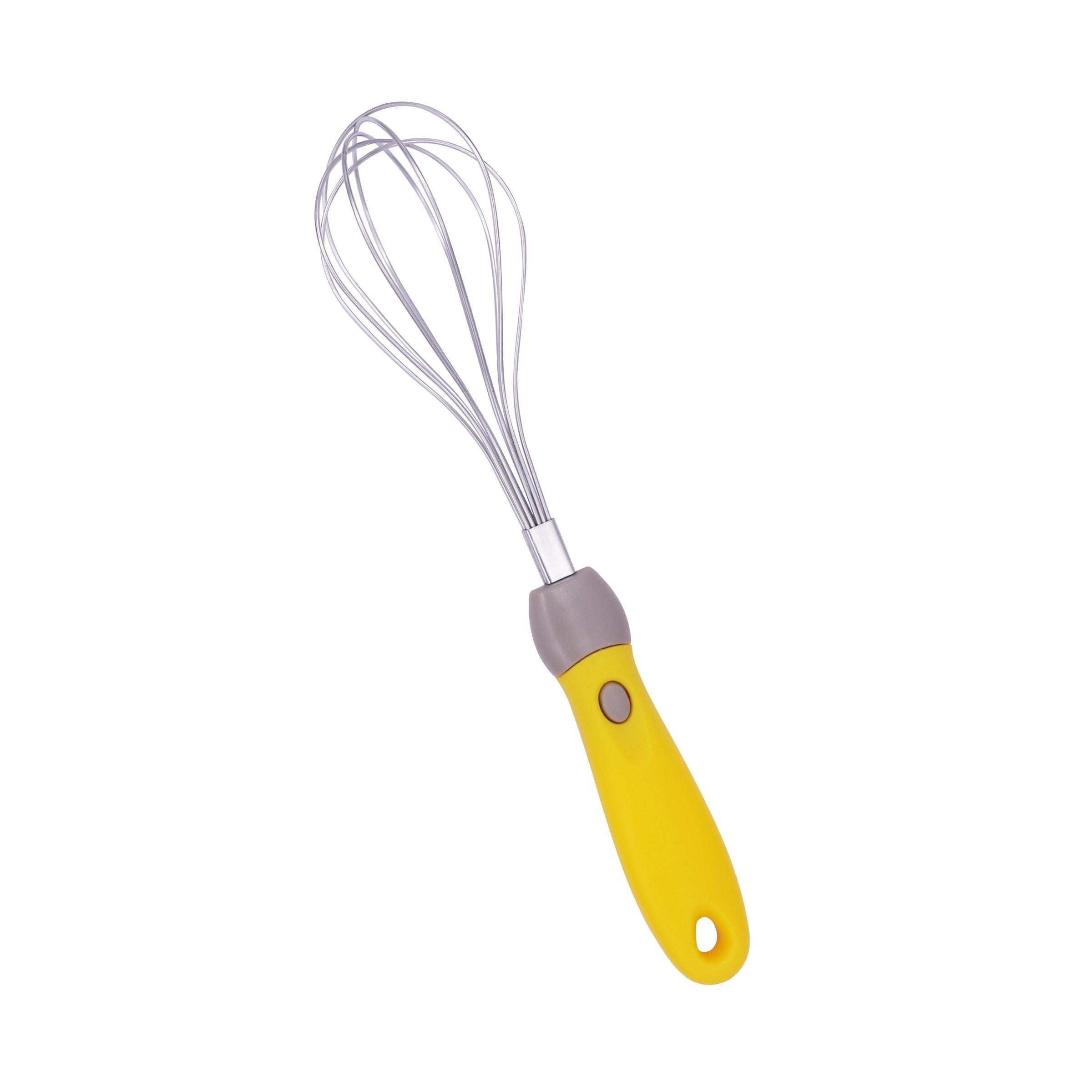 Classy Touch Stainless Steel Wire Hand Whisk - CT529 | Yellow & Grey