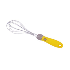 Classy Touch Stainless Steel Wire Hand Whisk - CT529 | Yellow & Grey