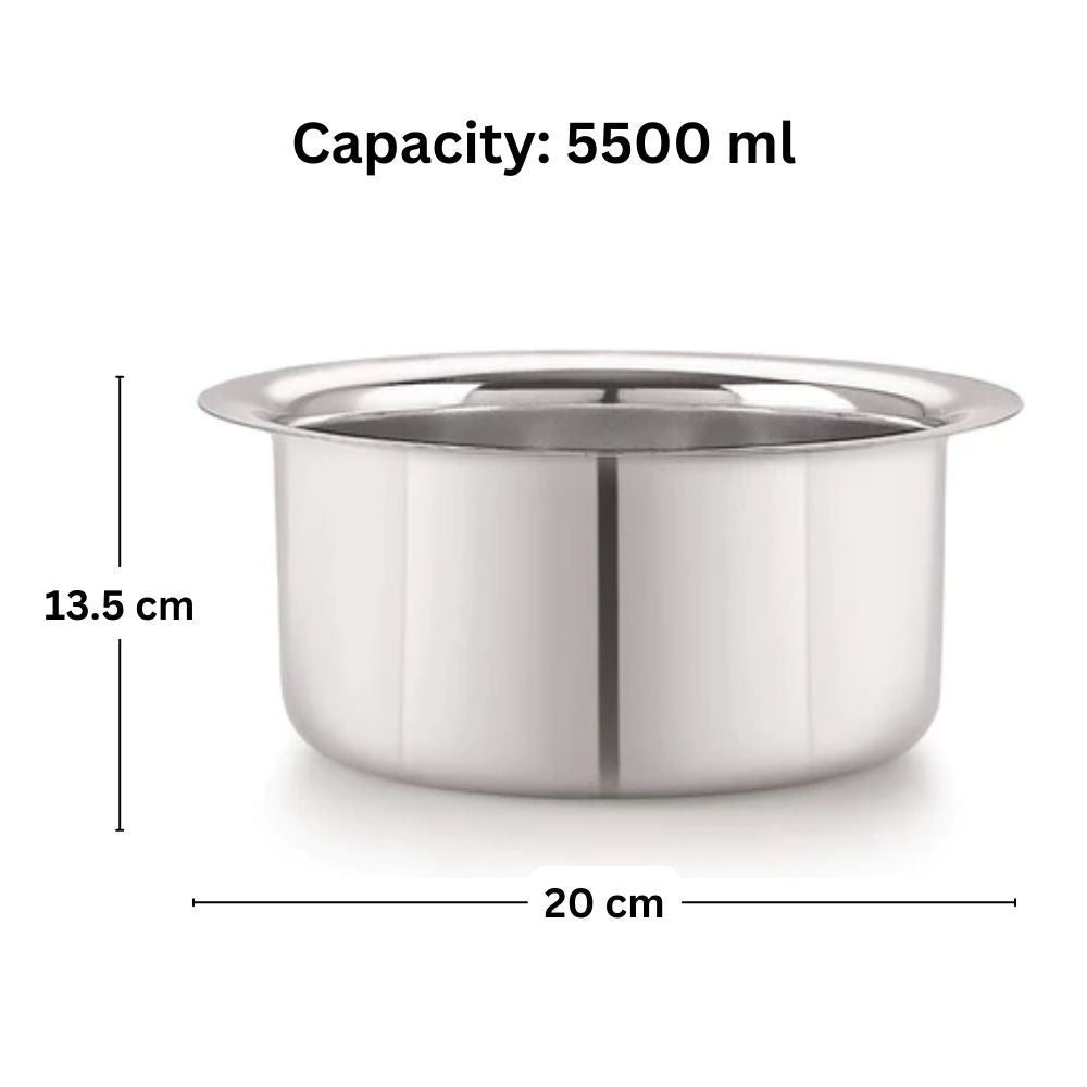 Bengani Stainless Steel Tope 20 Gauge Flat Bottom | 1 Pc