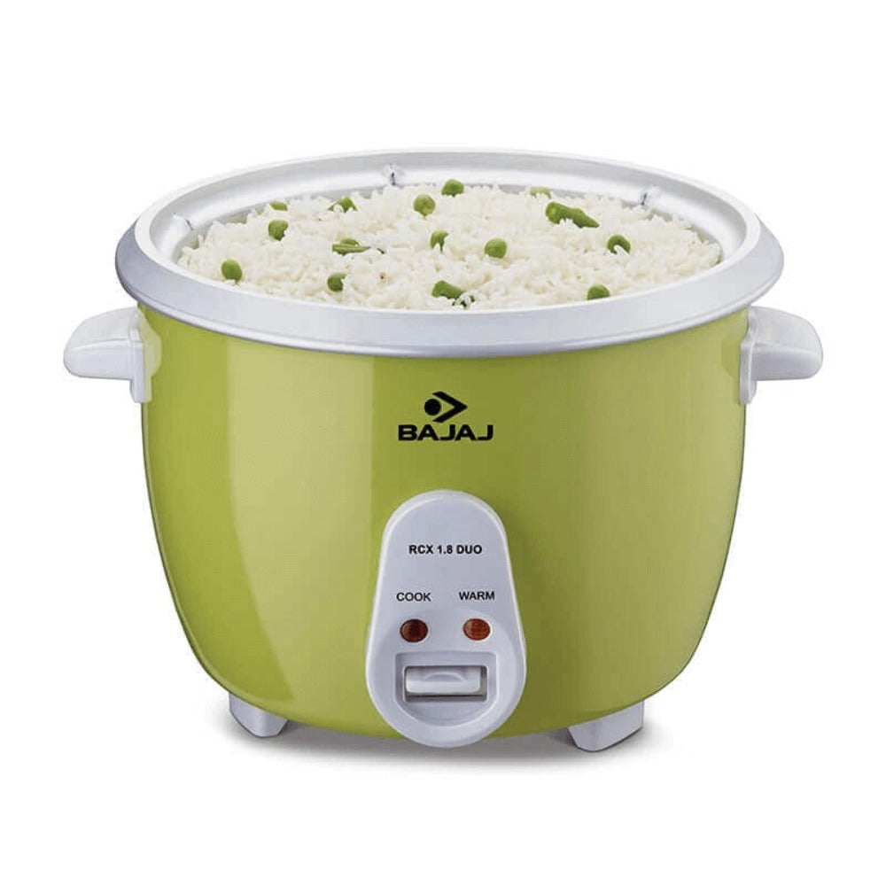 Bajaj RCX 1.8 Duo Double Bowl 1.8 Litre Rice Cooker | Lime Green