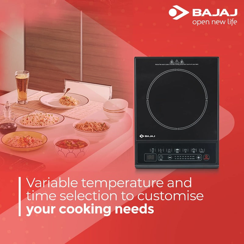 Bajaj Majesty ICX Neo 1600 Watt Induction Cooktop | Black