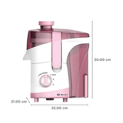 Bajaj JX 30 500 Watt Juicer Mixer Grinder with 3 Jars | White & Pink