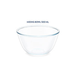 Borosil Glass Mixing & Serving Bowl | Oven & Microwave Safe | Transparent | 1 Pc