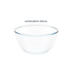 Borosil Glass Mixing & Serving Bowl | Oven & Microwave Safe | Transparent | 1 Pc