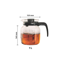 Borosil Classic Tea Set - Large | Transparent | Set of 7 Pcs