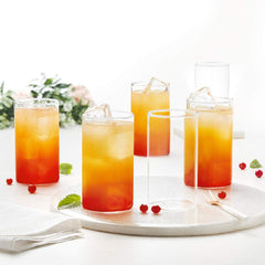 Borosil Vision 350 ML Glass Set | Transparent | Set of 6 Pcs
