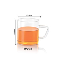 Borosil Classic Tea Set - Medium | Transparent | Set of 5 Pcs