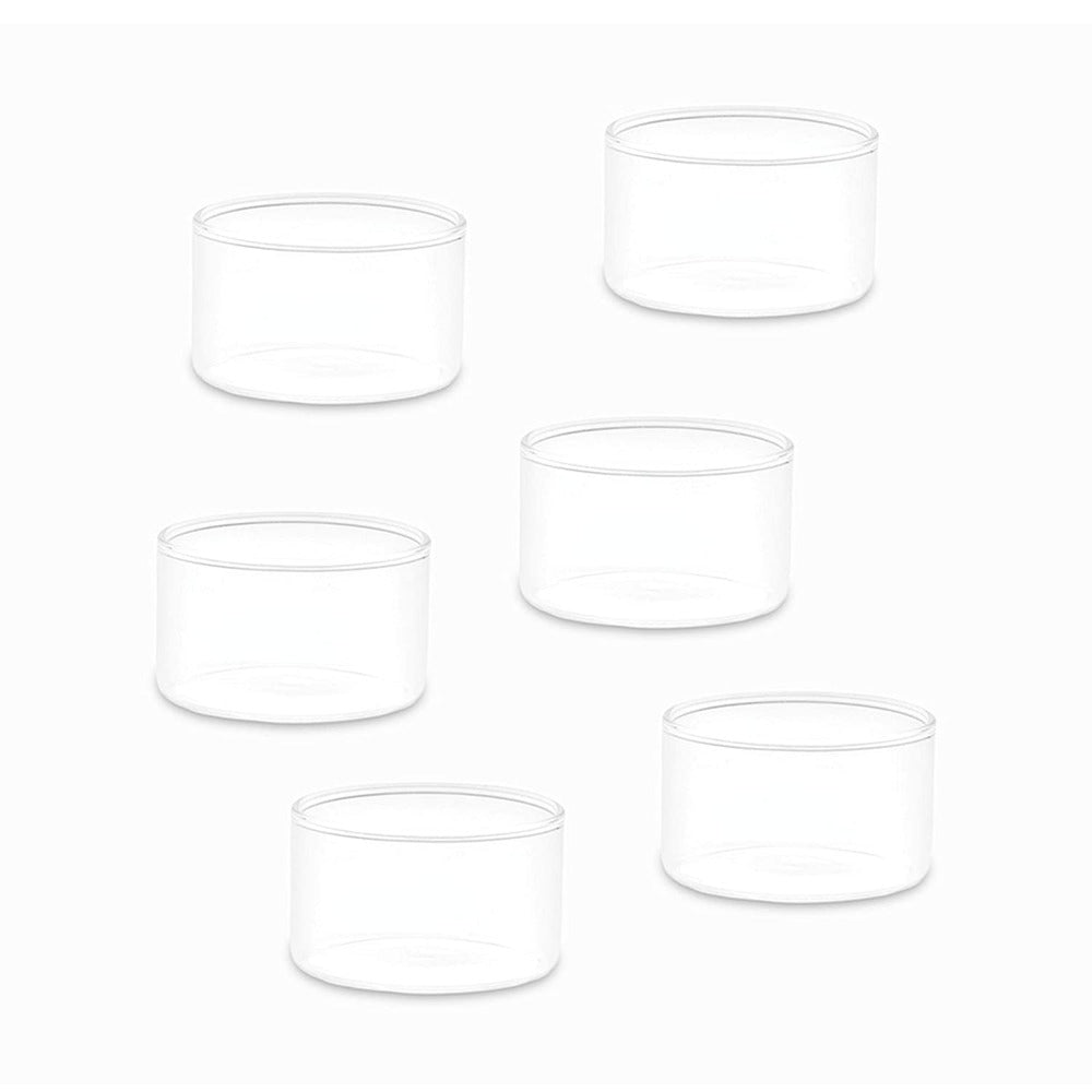 Borosil Small Vision 105 ML Katori Bowl | Transparent | Set of 6 Pcs