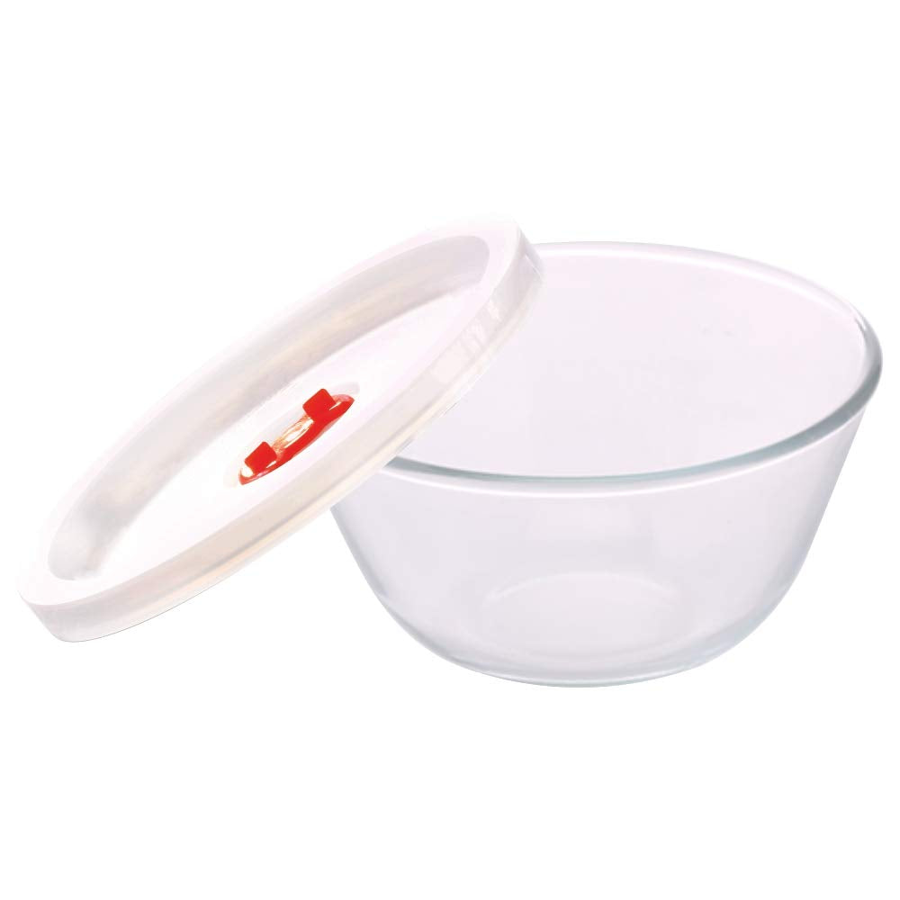 Borosil Glass 500 ML Mixing Bowl with Lid | Transparent