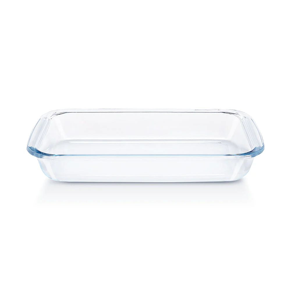 Borosil Rectangular 1500 ML Baking Dish | Microwave & Oven Safe | Transparent | 1 Pc