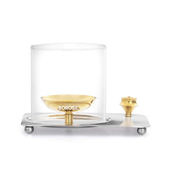Borosil Glass Aarti Diya (Golden)