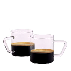 Borosil Vision Espresso 120 ML Cup Set | Transparent | Set of 6 Pcs