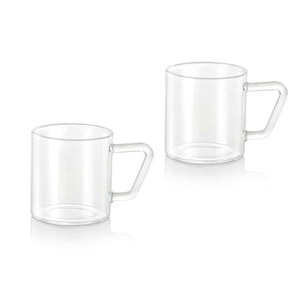 Borosil Vision Espresso 120 ML Cup Set | Transparent | Set of 6 Pcs