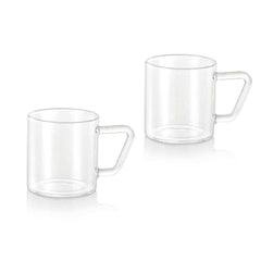 Borosil Vision Espresso 120 ML Cup Set | Transparent | Set of 6 Pcs