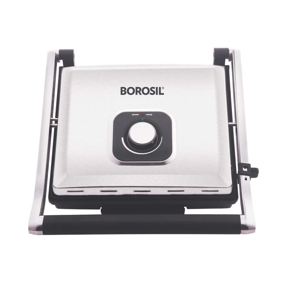 Borosil Super Jumbo BGRILLSS23 2000 W Grill Sandwich Maker | Black & Silver