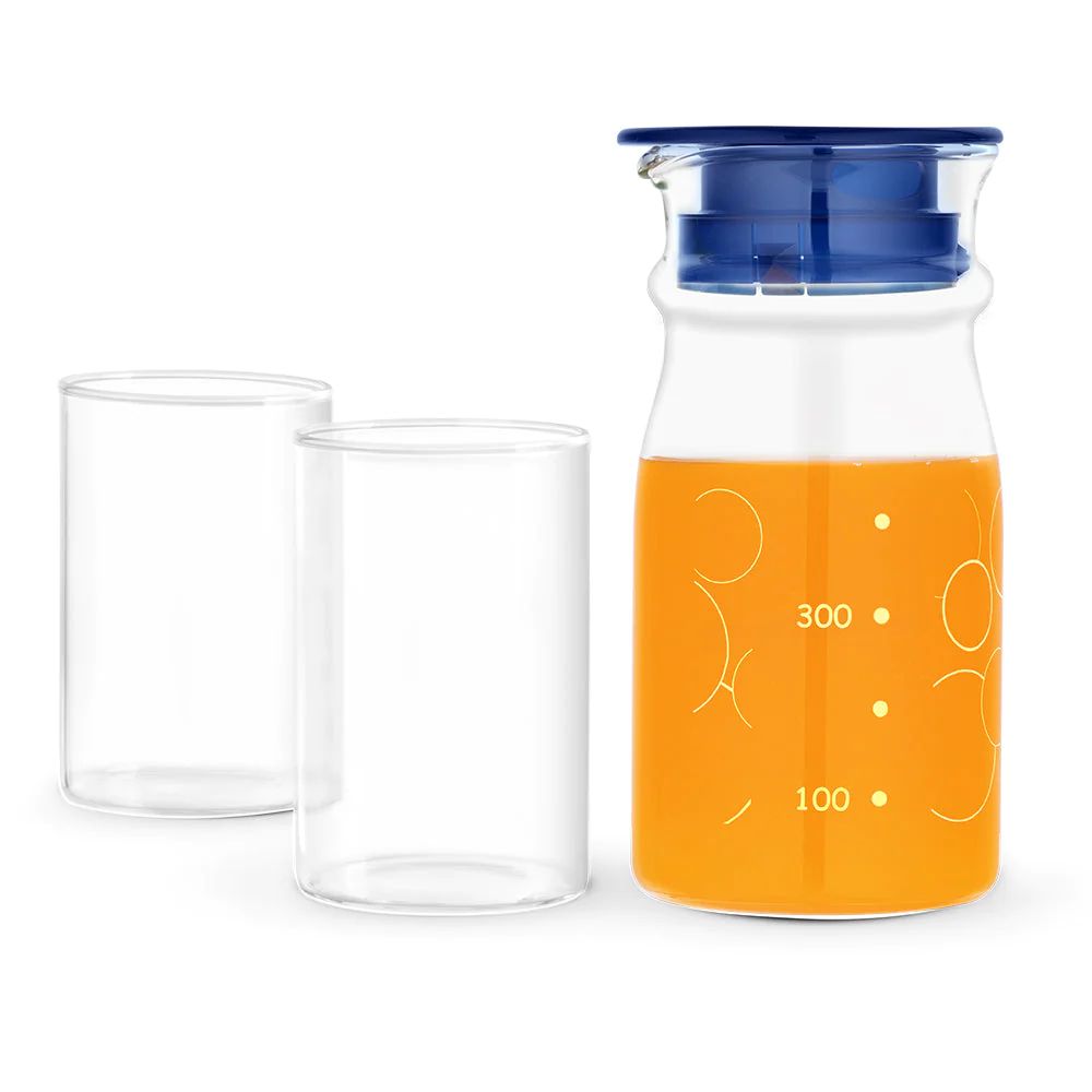 Borosil Aqua Set (Marina Jug + Vision Glass) | Transparent | Set of 3 Pcs