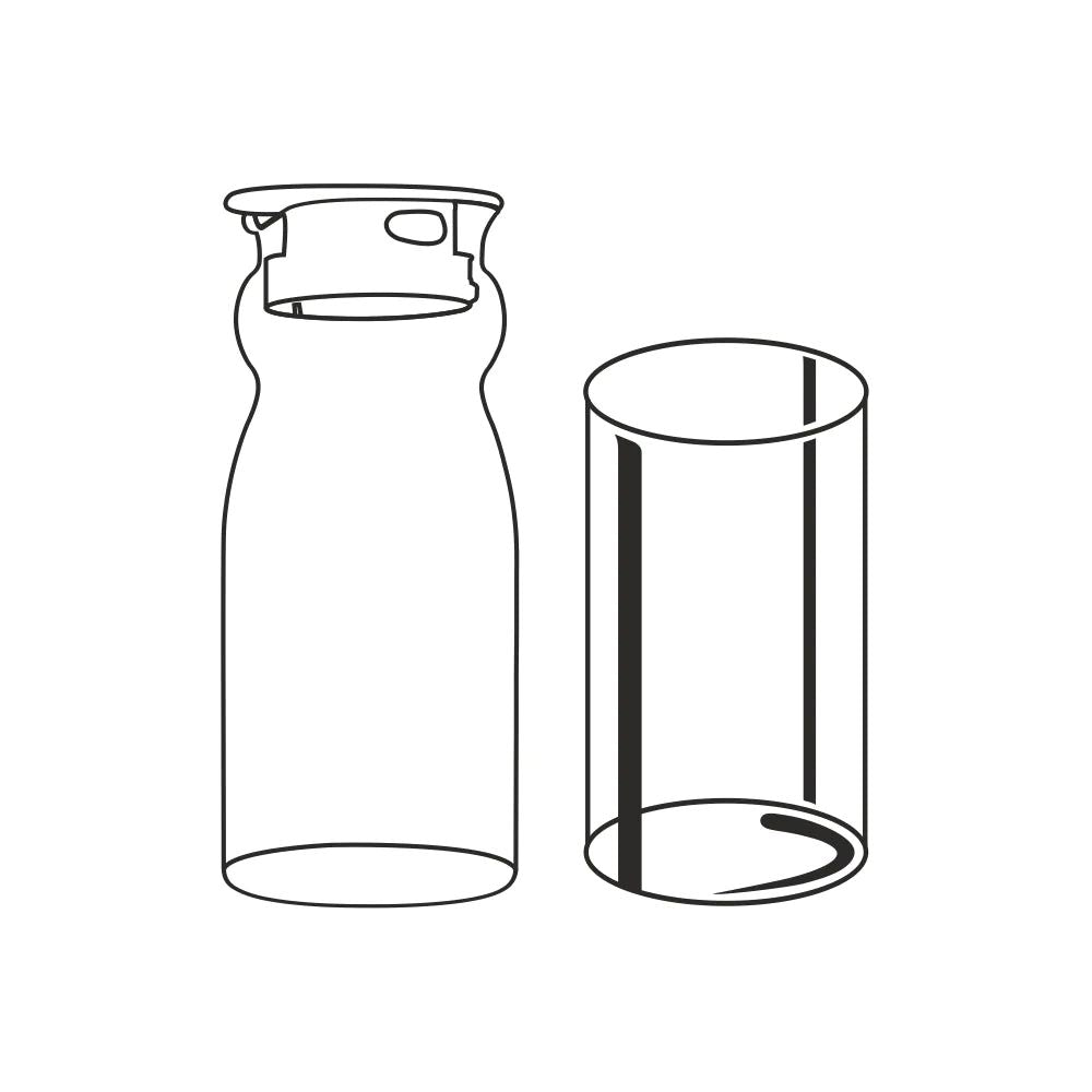 Borosil Aqua Set (Marina Jug + Vision Glass) | Transparent | Set of 3 Pcs