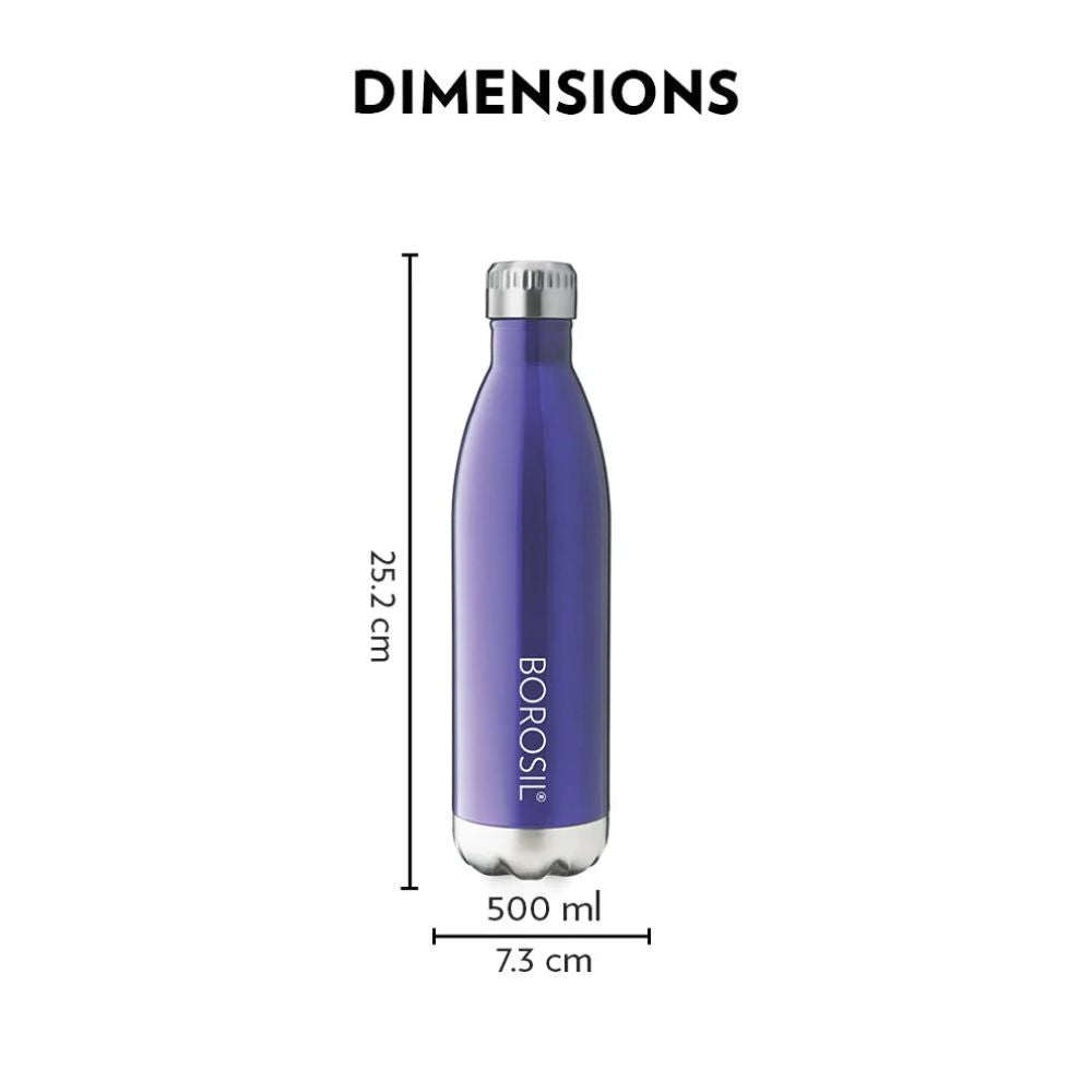 Borosil Hydra Bolt Trans Vacuum Insulated Bottle | 1 Pc