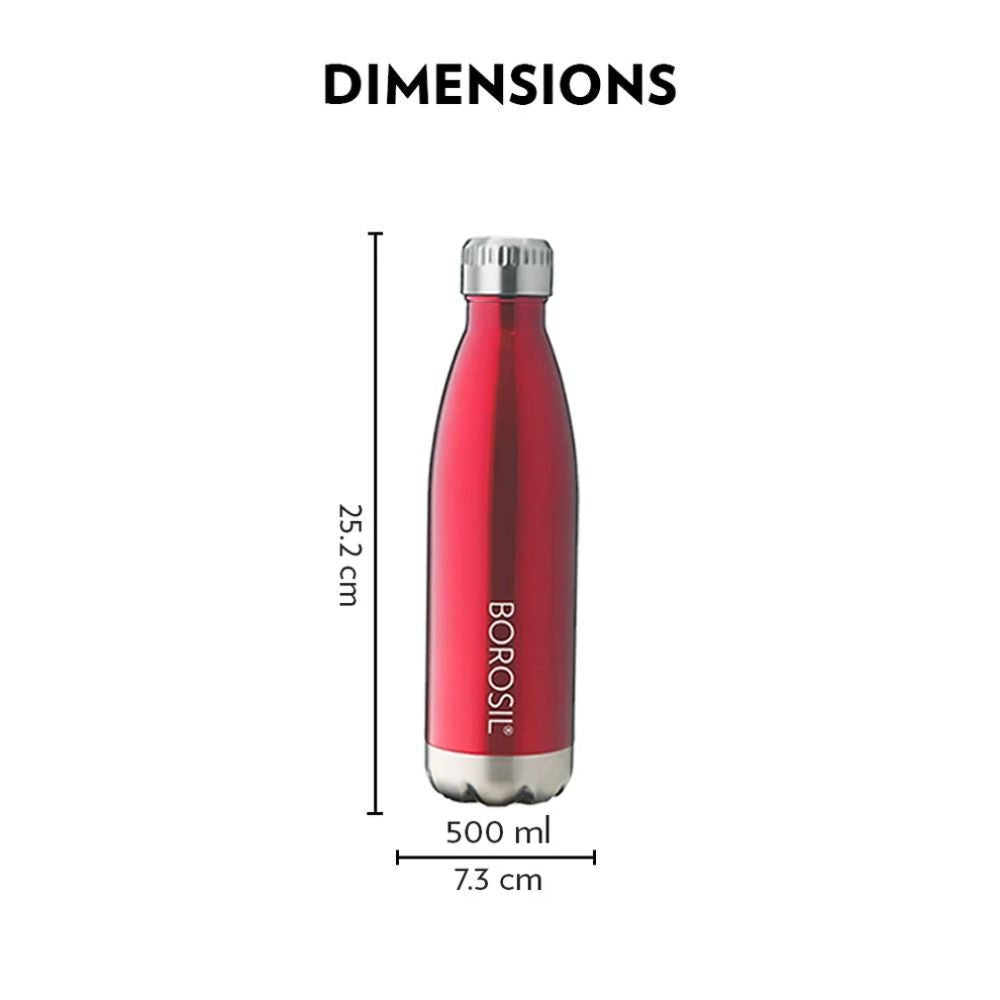Borosil Hydra Bolt Trans Vacuum Insulated Bottle | 1 Pc