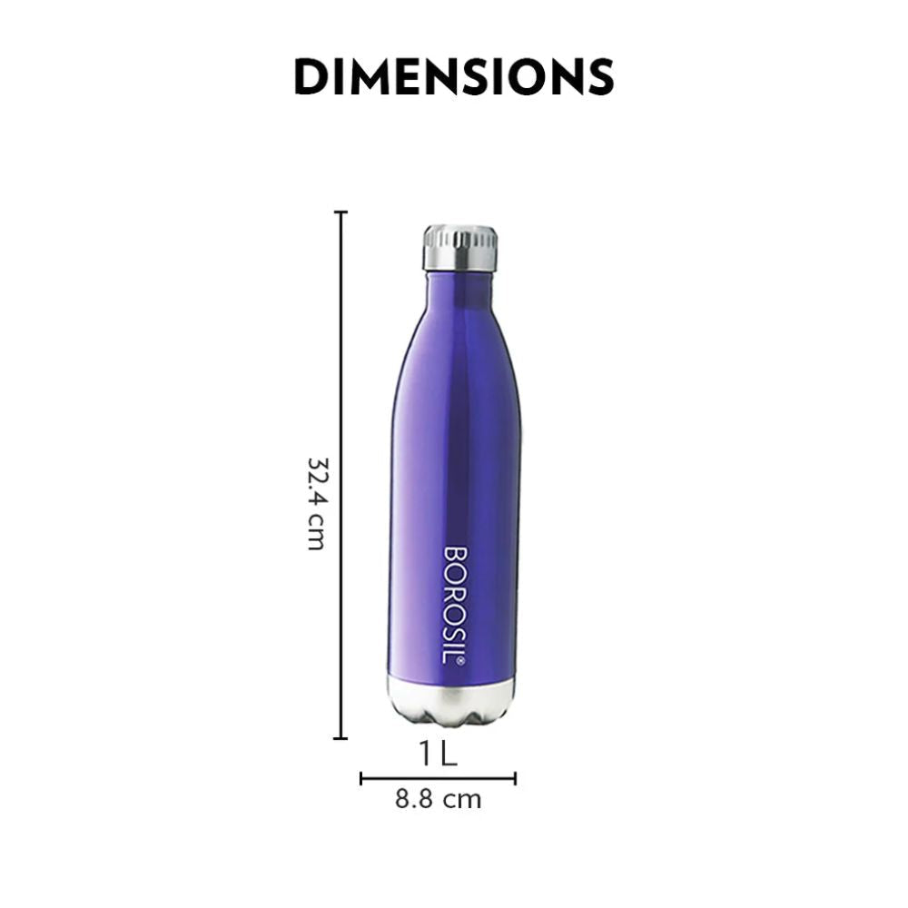 Borosil Hydra Bolt Trans Vacuum Insulated Bottle | 1 Pc