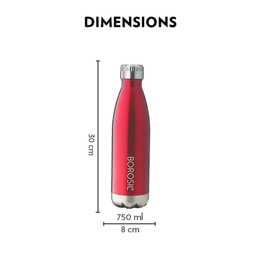 Borosil Hydra Bolt Trans Vacuum Insulated Bottle | 1 Pc