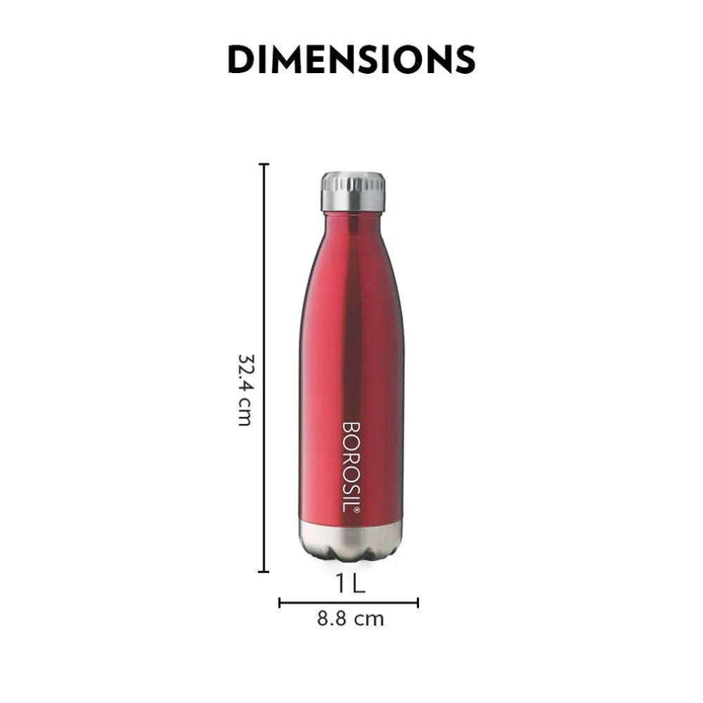Borosil Hydra Bolt Trans Vacuum Insulated Bottle | 1 Pc