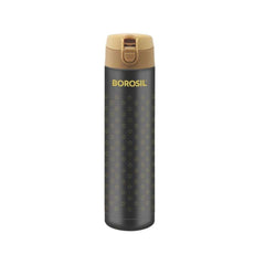 Borosil Stainless Steel Polka 350 ML Bottle | Black | 1 Pc