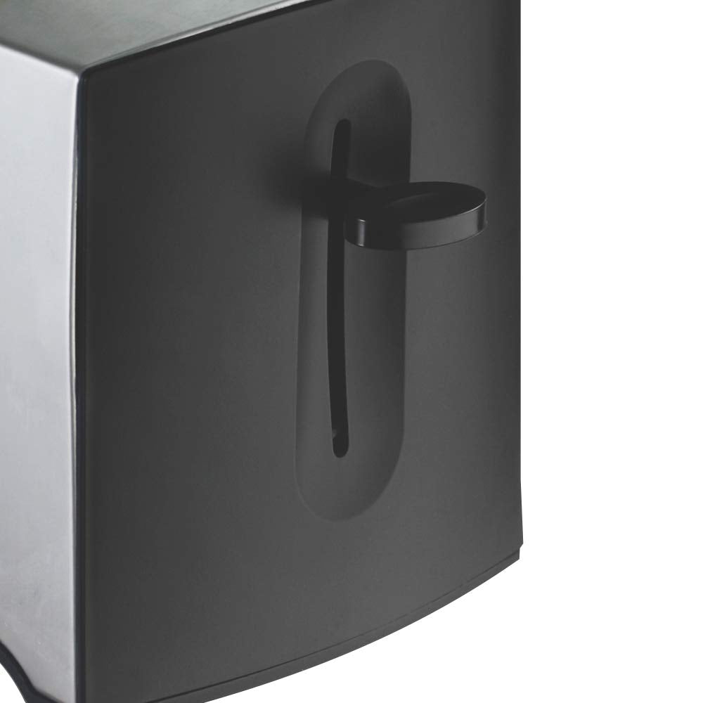 Borosil Krispy 4 Slice 1500 Watt Pop-Up Toaster | Silver & Black