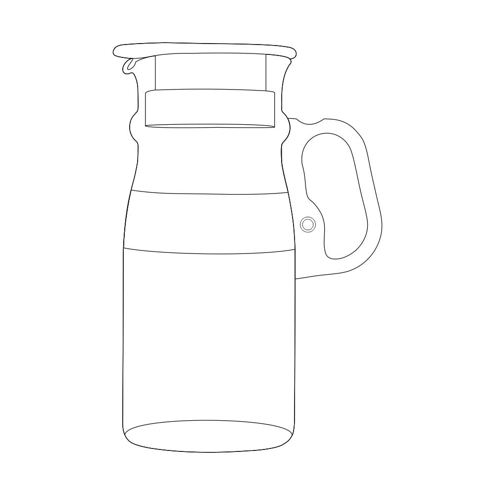 Borosil Marina Jug with Plastic Handle | 800 ML | Transparent | 1 Pc