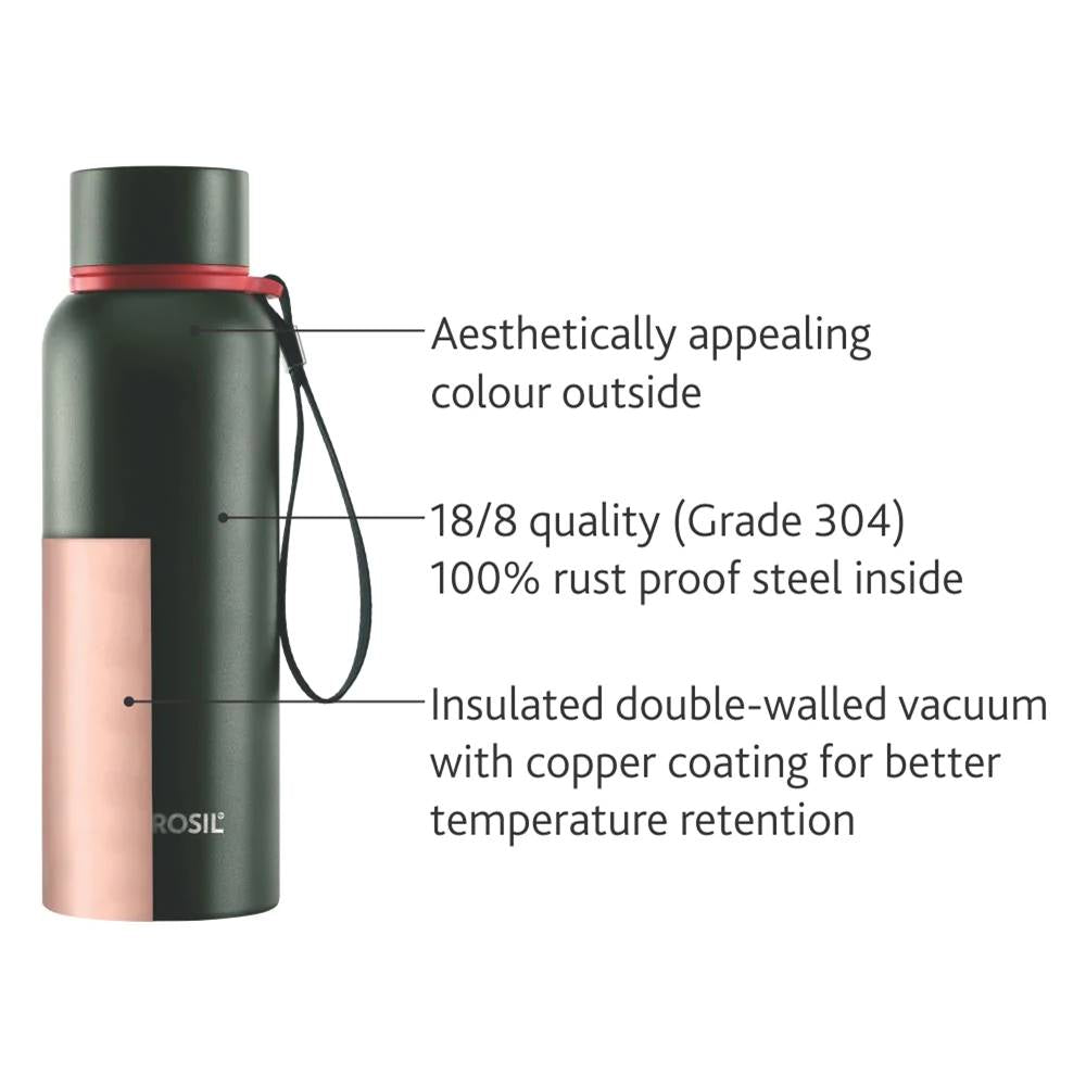 Borosil Stainless Steel Hydra Trek Vacuum Insulated Water Bottle | 1 Pc