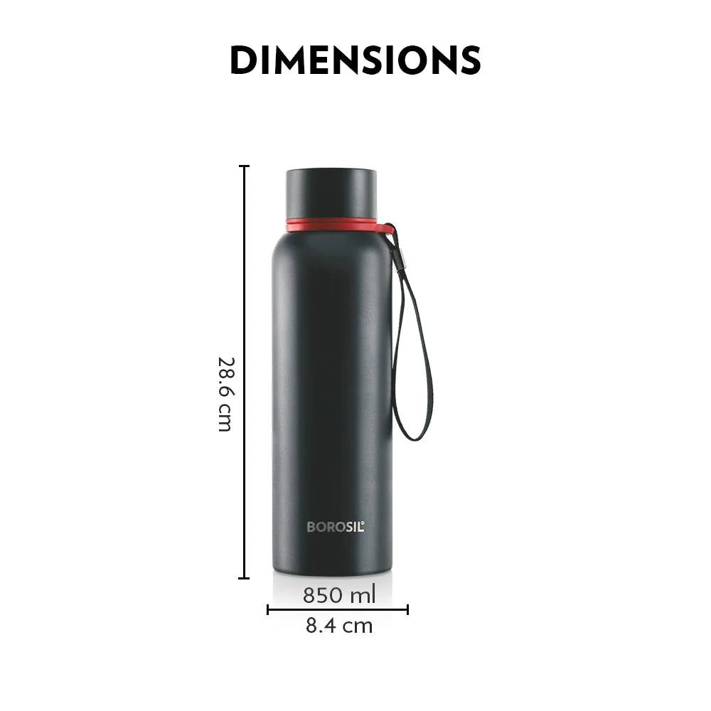 Borosil Stainless Steel Hydra Trek Vacuum Insulated Water Bottle | 1 Pc
