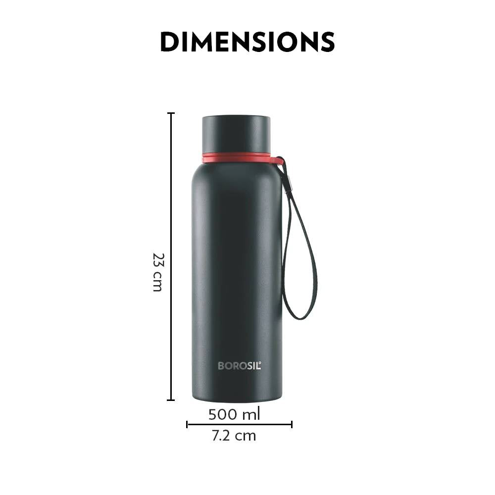 Borosil Stainless Steel Hydra Trek Vacuum Insulated Water Bottle | 1 Pc