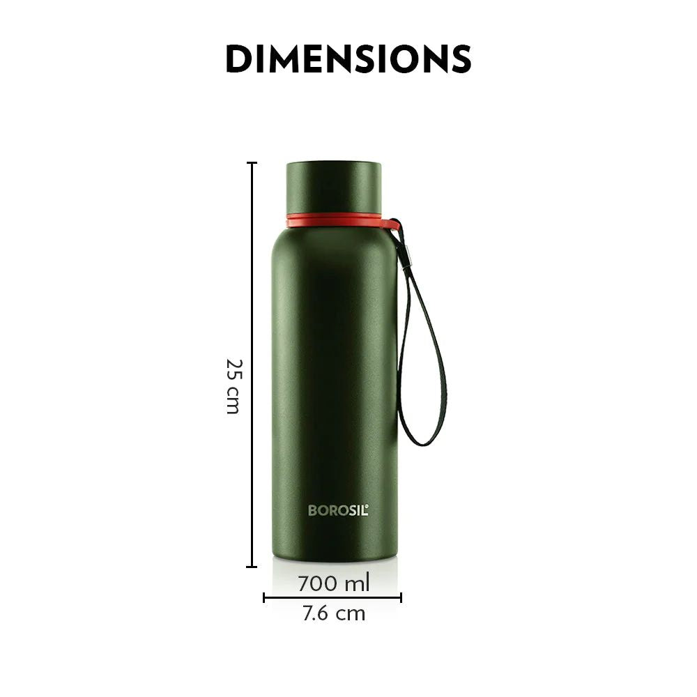 Borosil Stainless Steel Hydra Trek Vacuum Insulated Water Bottle | 1 Pc