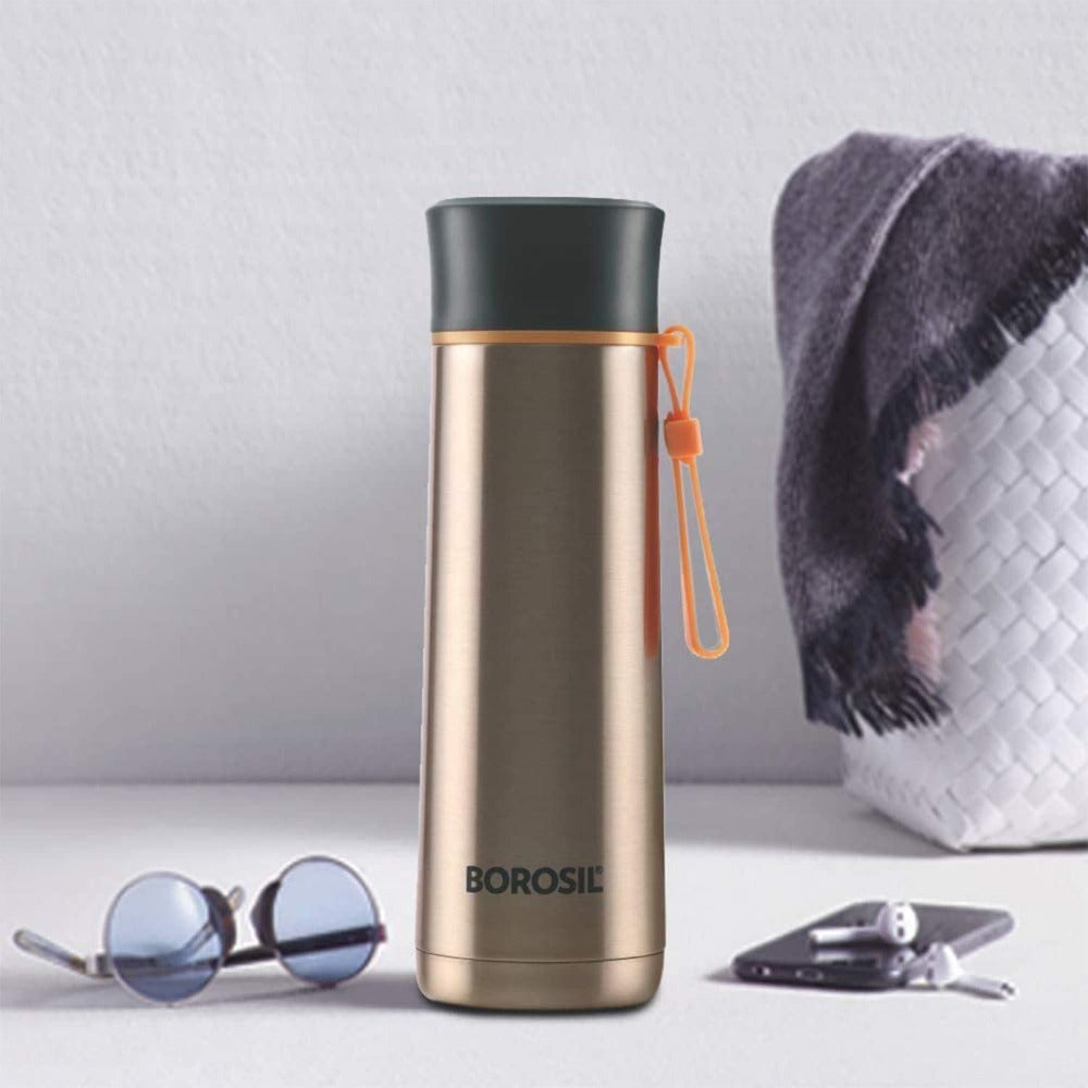 Borosil Hydra Sprint 400 ML Stainless Steel Vacuum Insulated Water Bottle | 1 Pc