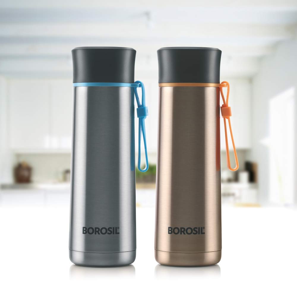 Borosil Hydra Sprint 400 ML Stainless Steel Vacuum Insulated Water Bottle | 1 Pc