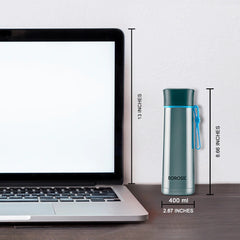 Borosil Hydra Sprint 400 ML Stainless Steel Vacuum Insulated Water Bottle | 1 Pc