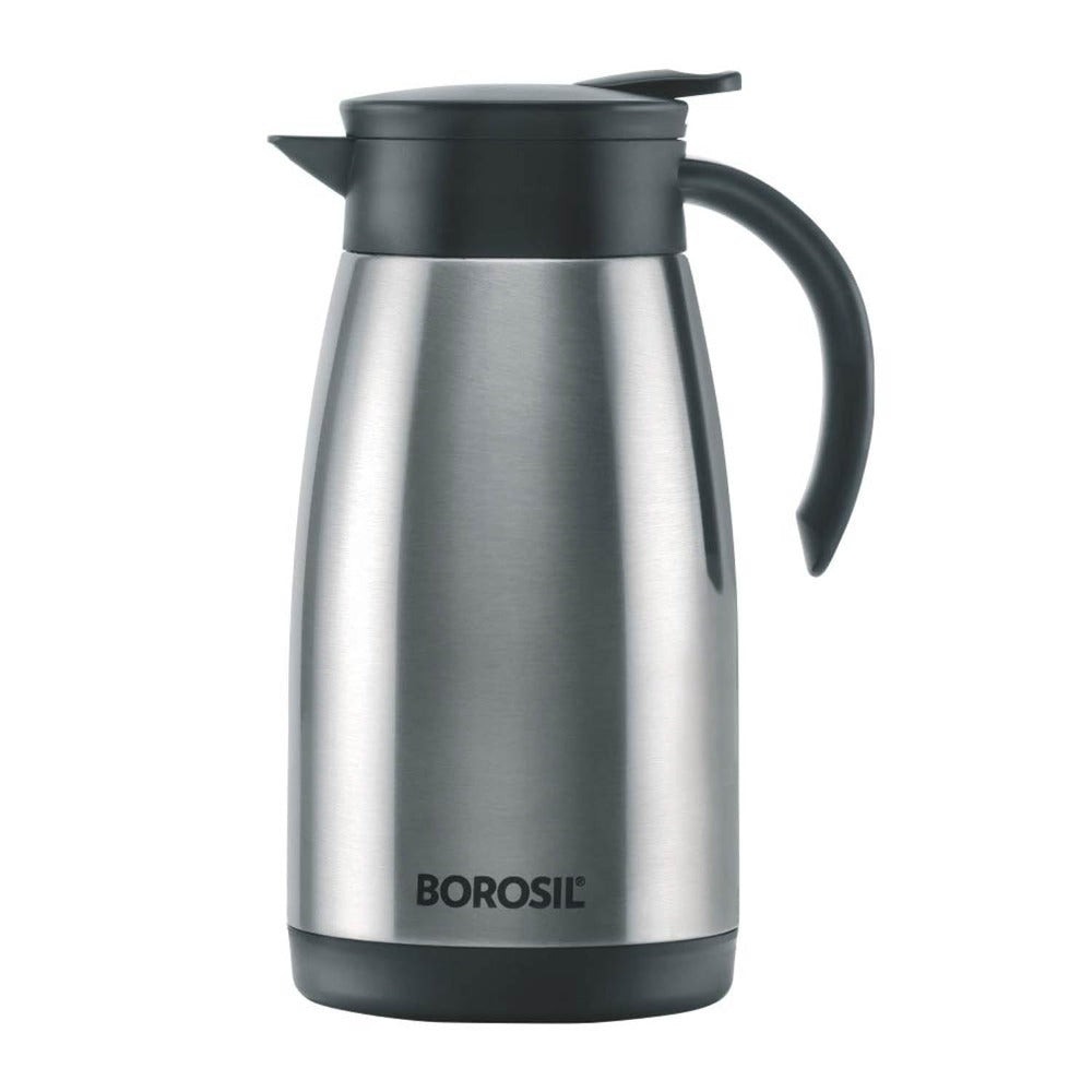Borosil Insulated Stainless Steel Tea Pot | Hot n Cold | Silver