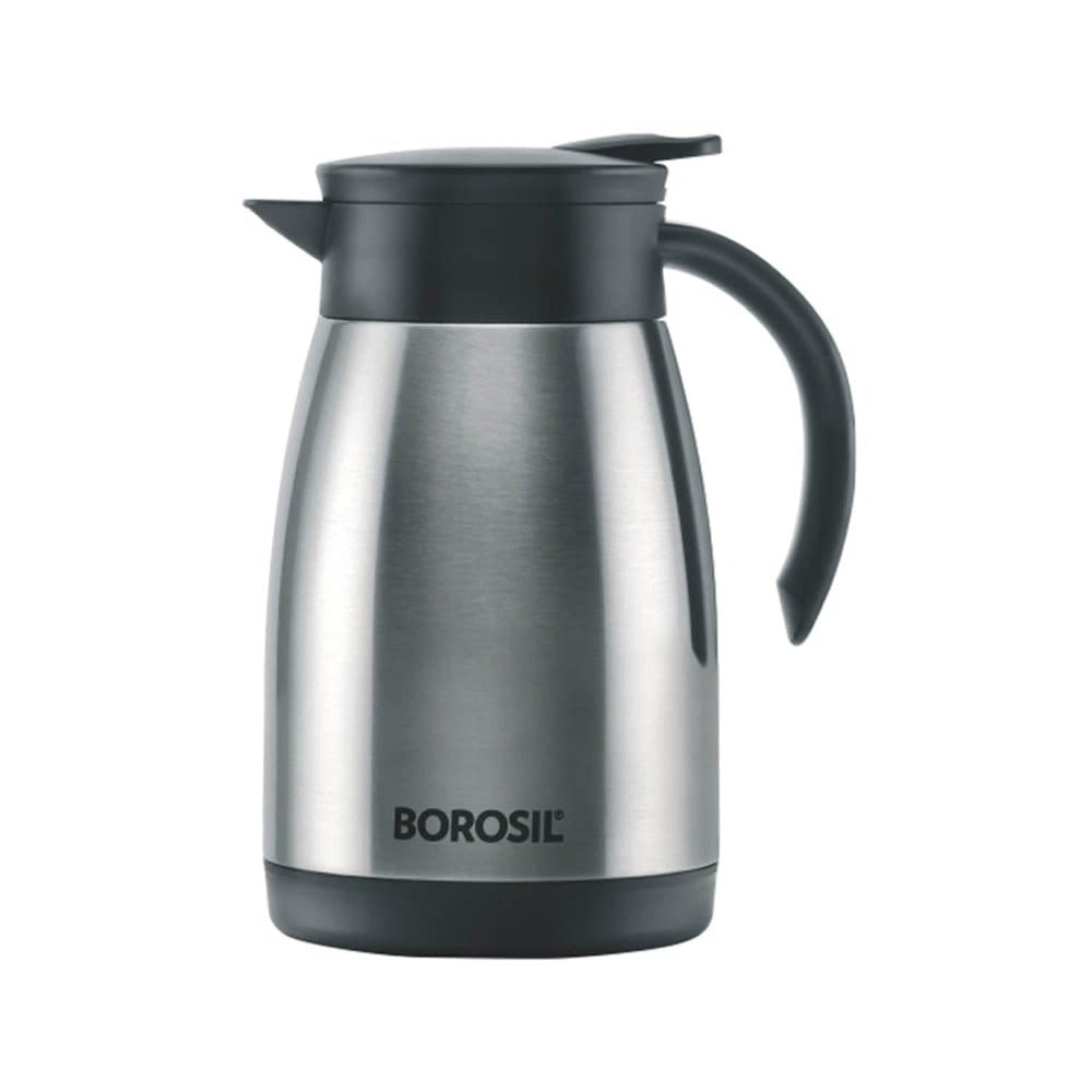 Borosil Insulated Stainless Steel Tea Pot | Hot n Cold | Silver