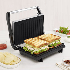 Borosil Prime 700 Watts 2 Slice Grill Sandwich Maker | Grey