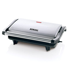 Borosil Prime 700 Watts 2 Slice Grill Sandwich Maker | Grey