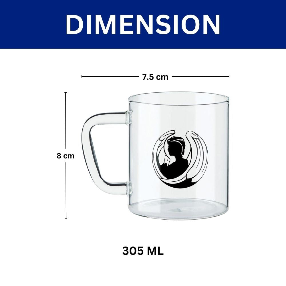 Borosil Zodiac 305 ML Classic Mug - Virgo | Transparent | 1 Pc