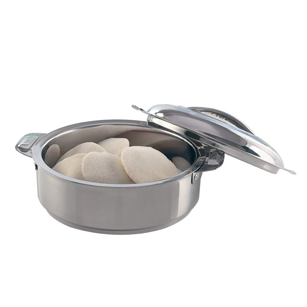 Borosil Servefresh Stainless Steel Idli Server | Silver | 1 Pc