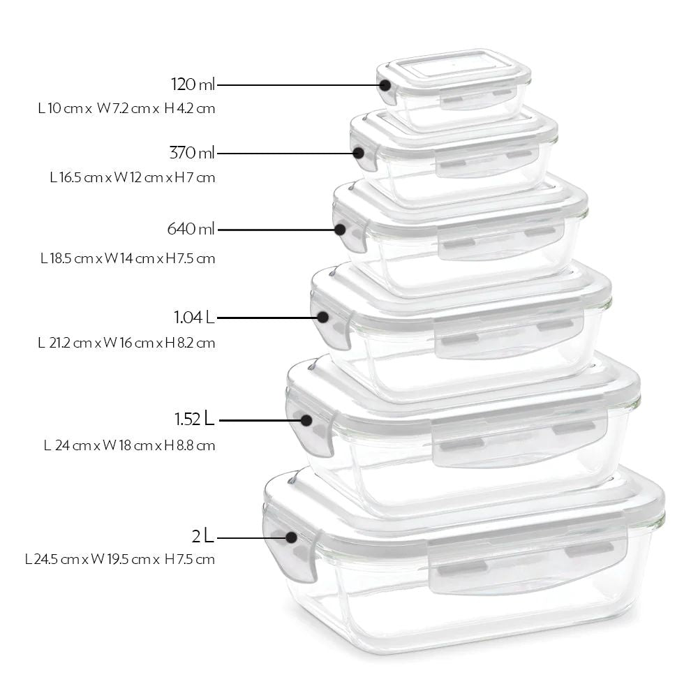 Borosil Klip N Store Rectangular Glass Storage Container | Microwave & Oven Safe | Transparent | 1 Pc