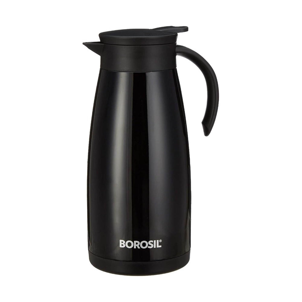 Borosil Insulated Stainless Steel Tea Pot | Hot n Cold | Black